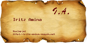 Iritz Amina névjegykártya